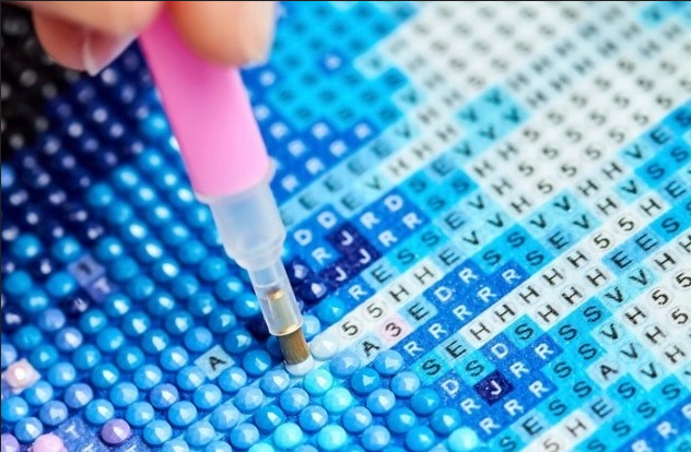 Diamantene Rentierstickerei