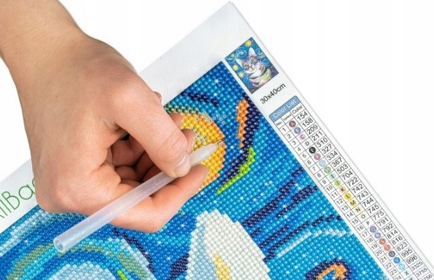 Diamantene Rentierstickerei