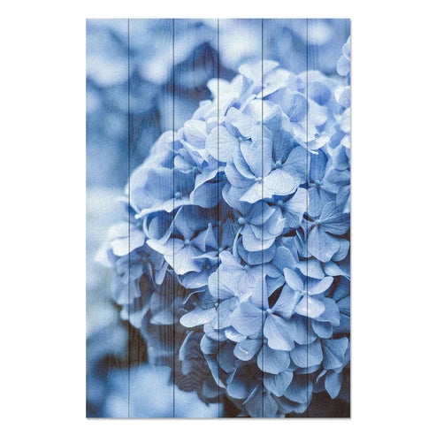 Wanddeko Holz - Hydrangea