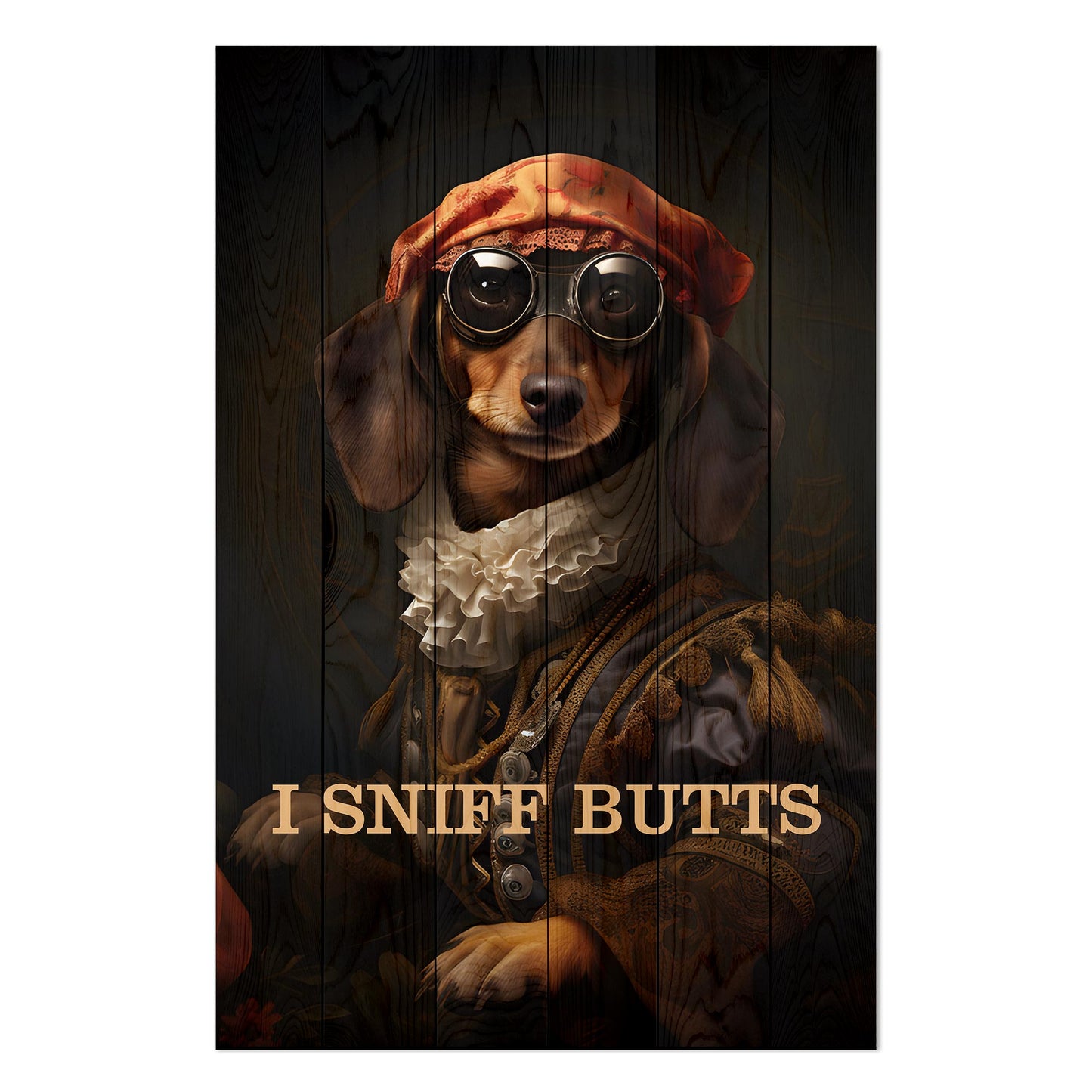 Wanddeko Holz - I sniff butts