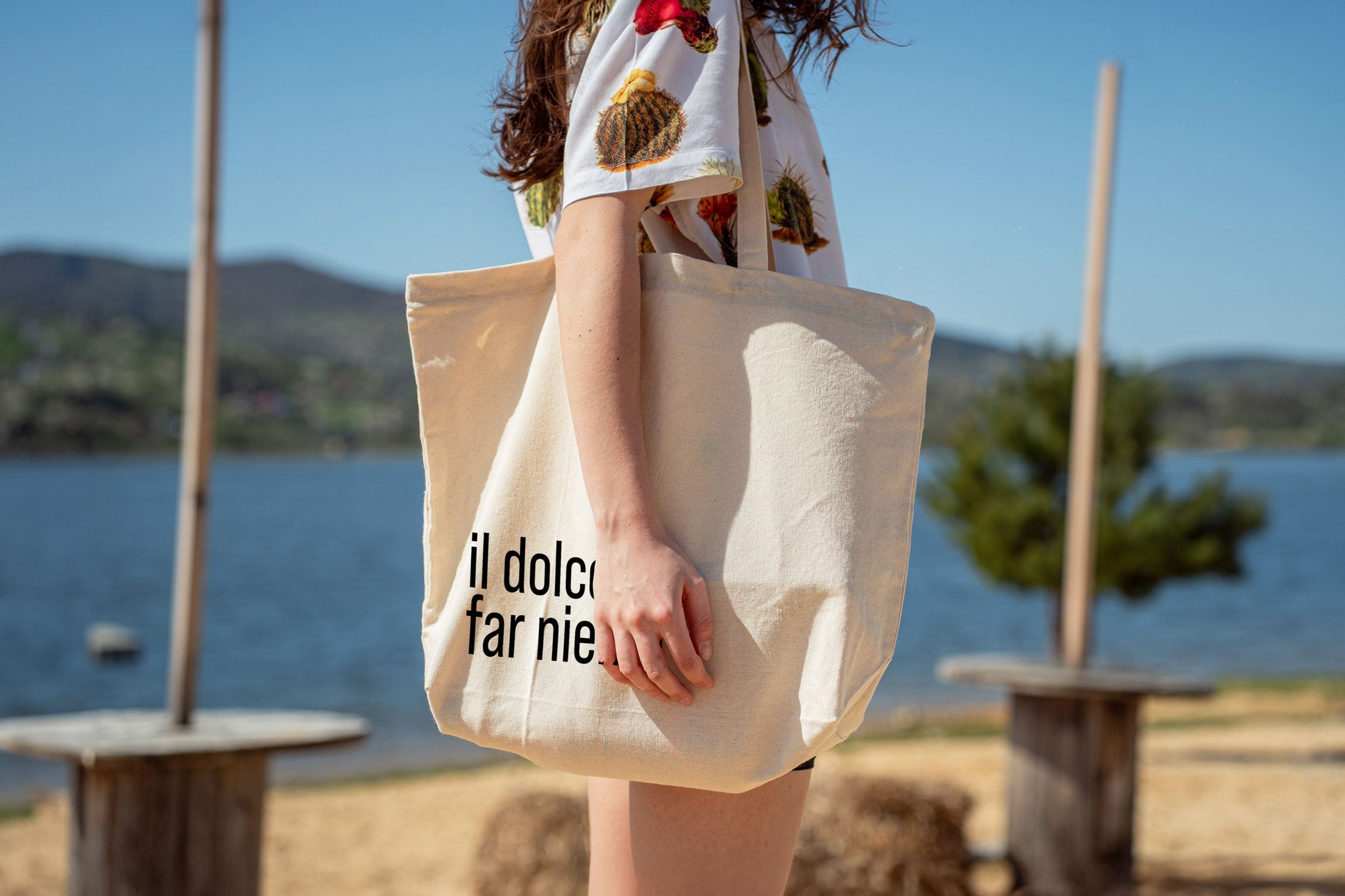 Baumwolltasche mit Reißverschluss DOLCE FAR NIENTE