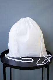 Rucksack aus Polyester 34x40cm Weiß