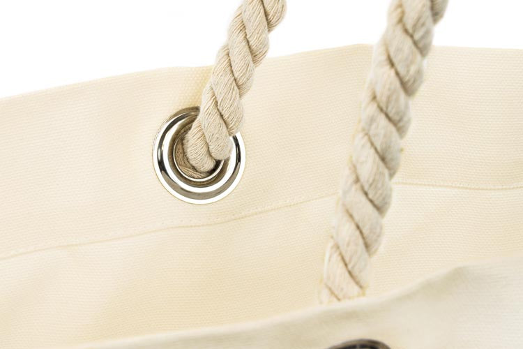 Strandtasche ECRU 42x15x15x38cm Griff: 70 cm