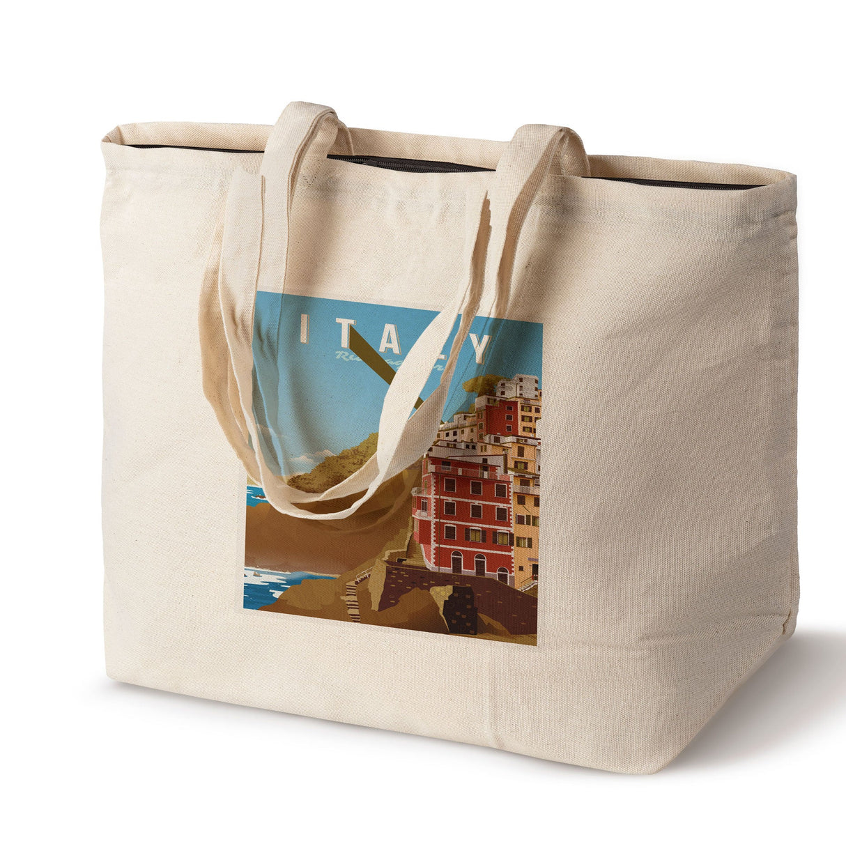 Baumwolltasche mit Reißverschluss POSTKARTE AUS ITALIEN