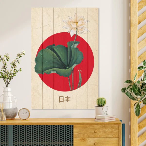 Wanddeko Holz - Japanese Collage