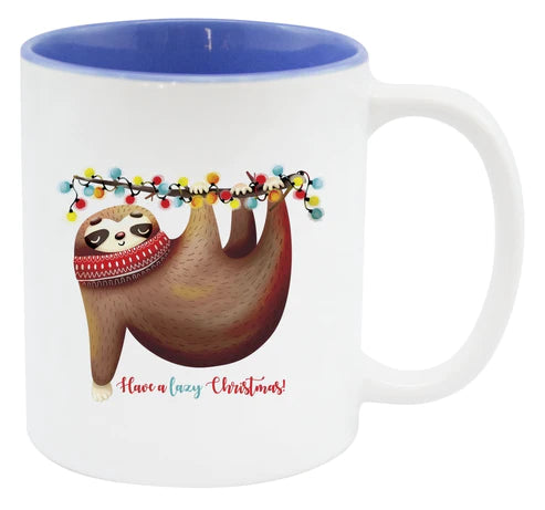 Weihnachtstasse - Blaues Faultier