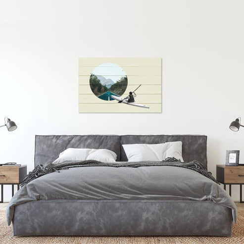 Wanddeko Holz - Kayaking Road