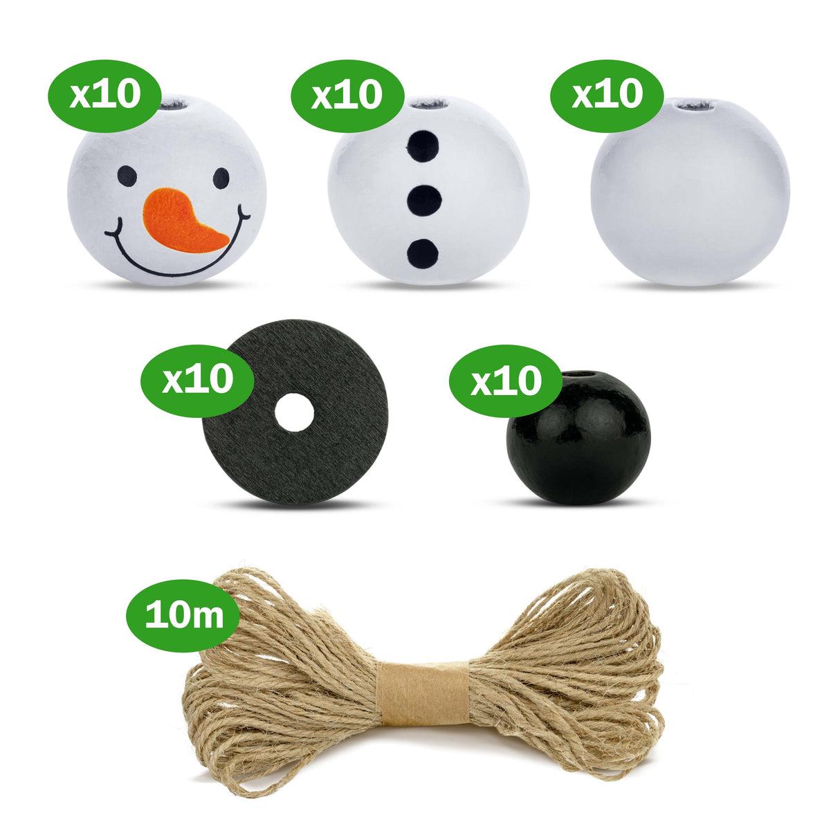 DIY Weihnachtsbaum-Schneemänner