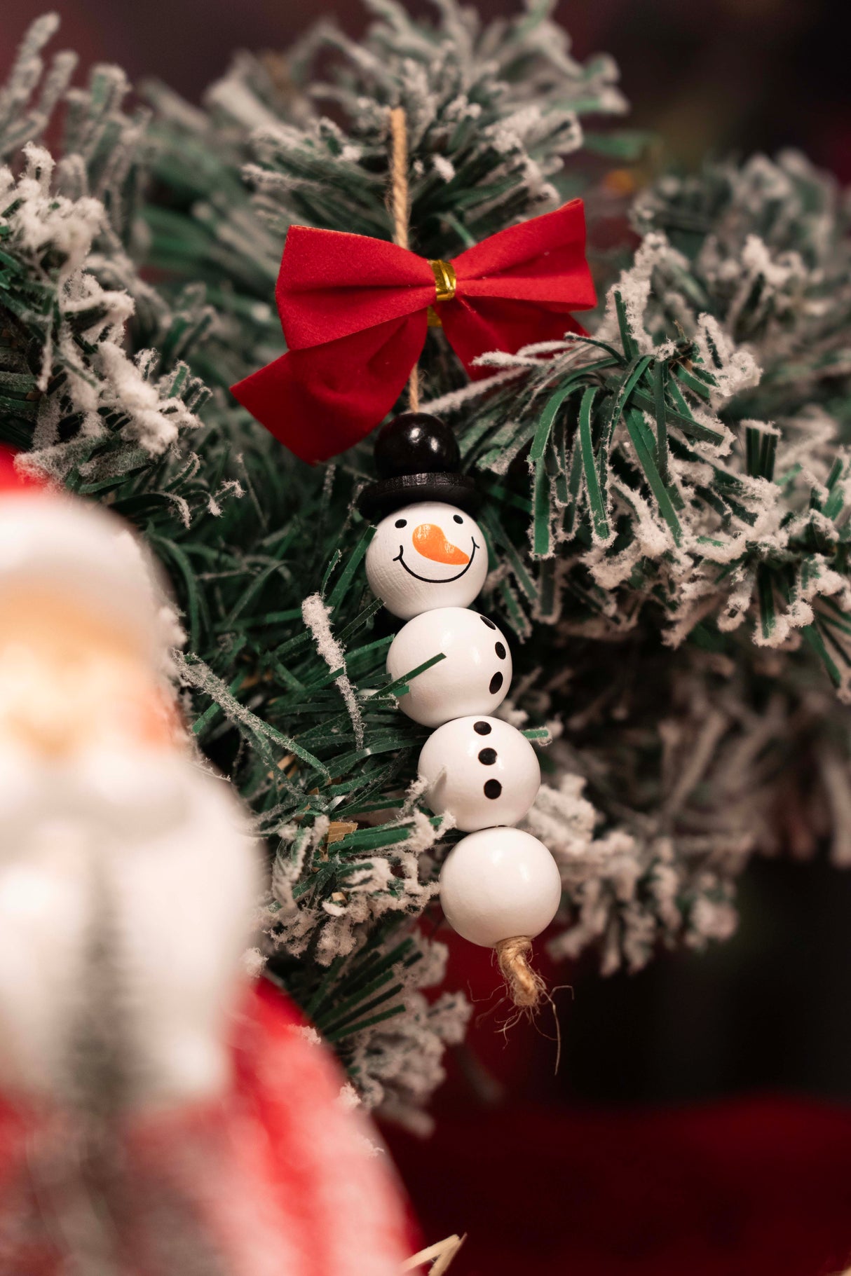 DIY Weihnachtsbaum-Schneemänner