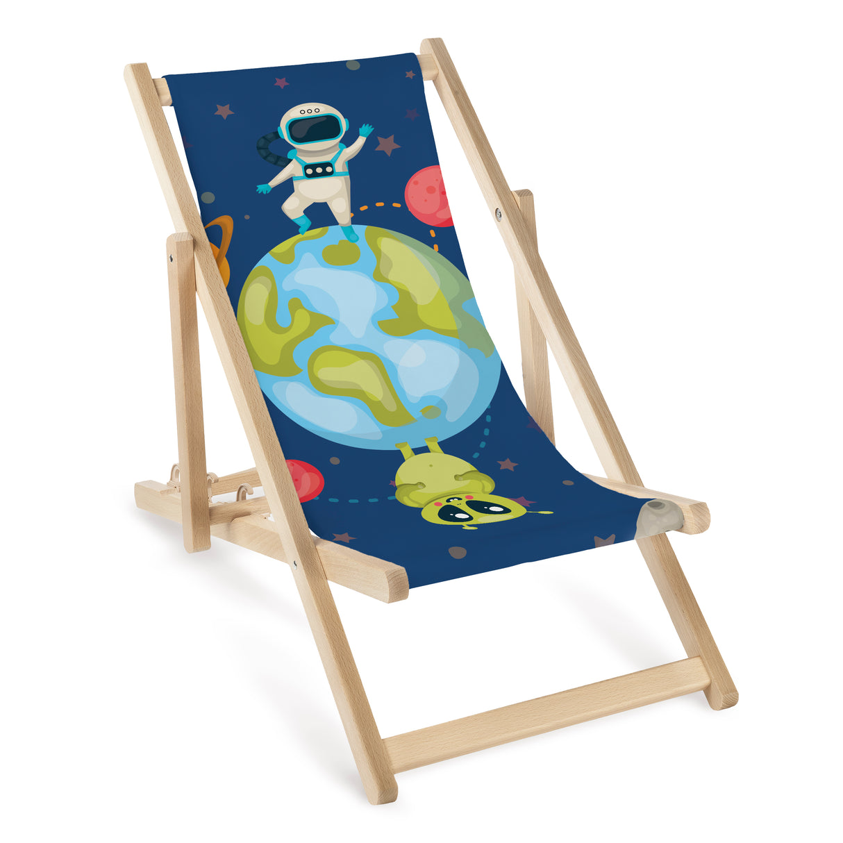 Kinderliegestuhl aus Holz Kosmos