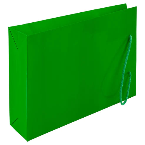 Papiertüte mit Schnurgriff 300x150x350mm Grün