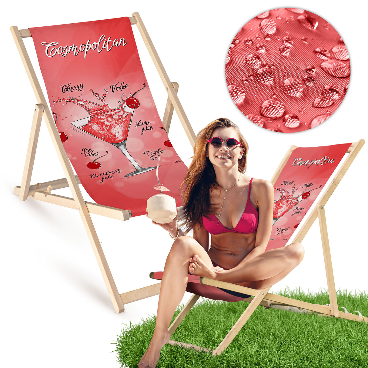 Holz-Liegestühle Cosmopolitan