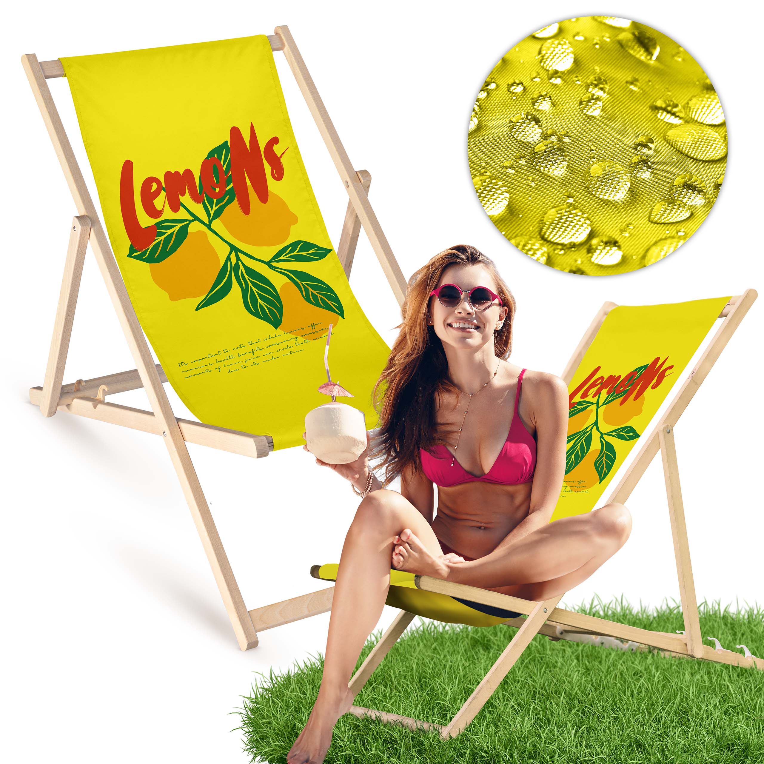 Holz-Liegestühle Lemons