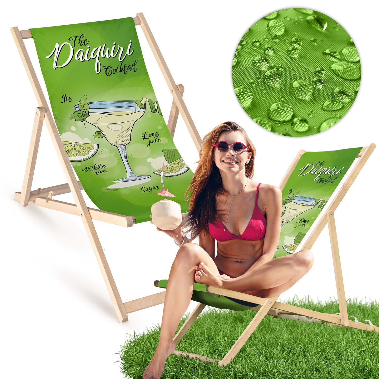 Holz-Liegestühle Daiquiri Cocktail