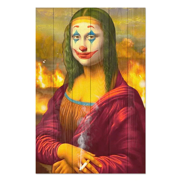Wanddeko Holz - Mona Lisa Collage Jocker