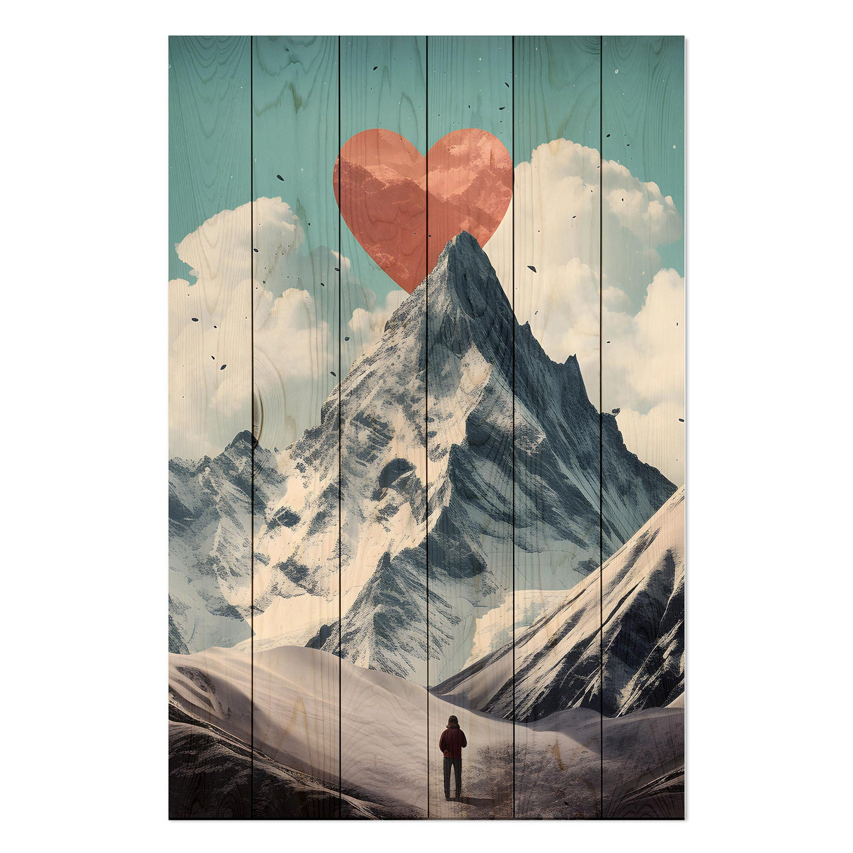 Wanddeko Holz - My Heart is in the Mountains