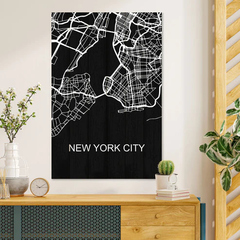 Wanddeko Holz - New York City
