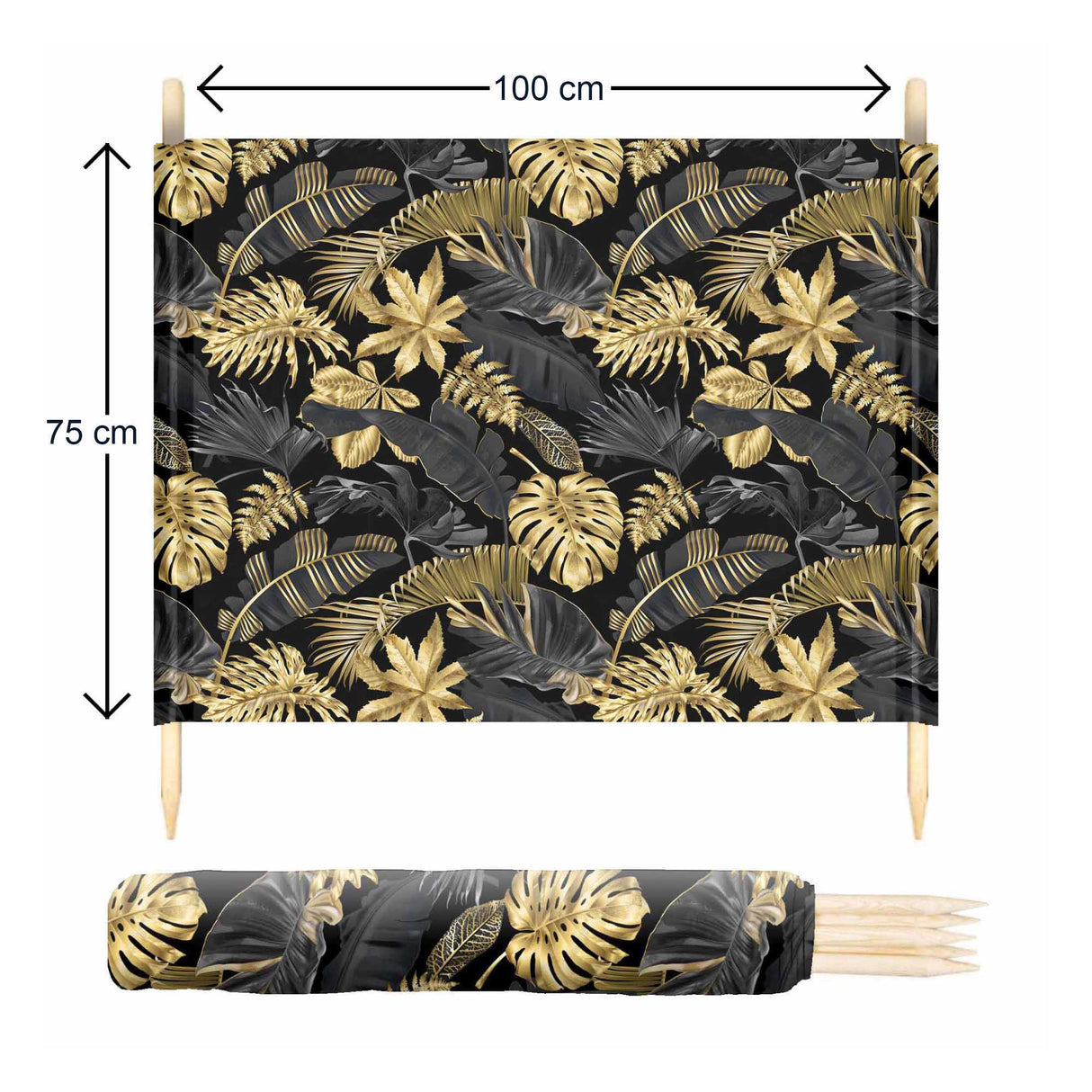 Windschutz am Strand Blattgold