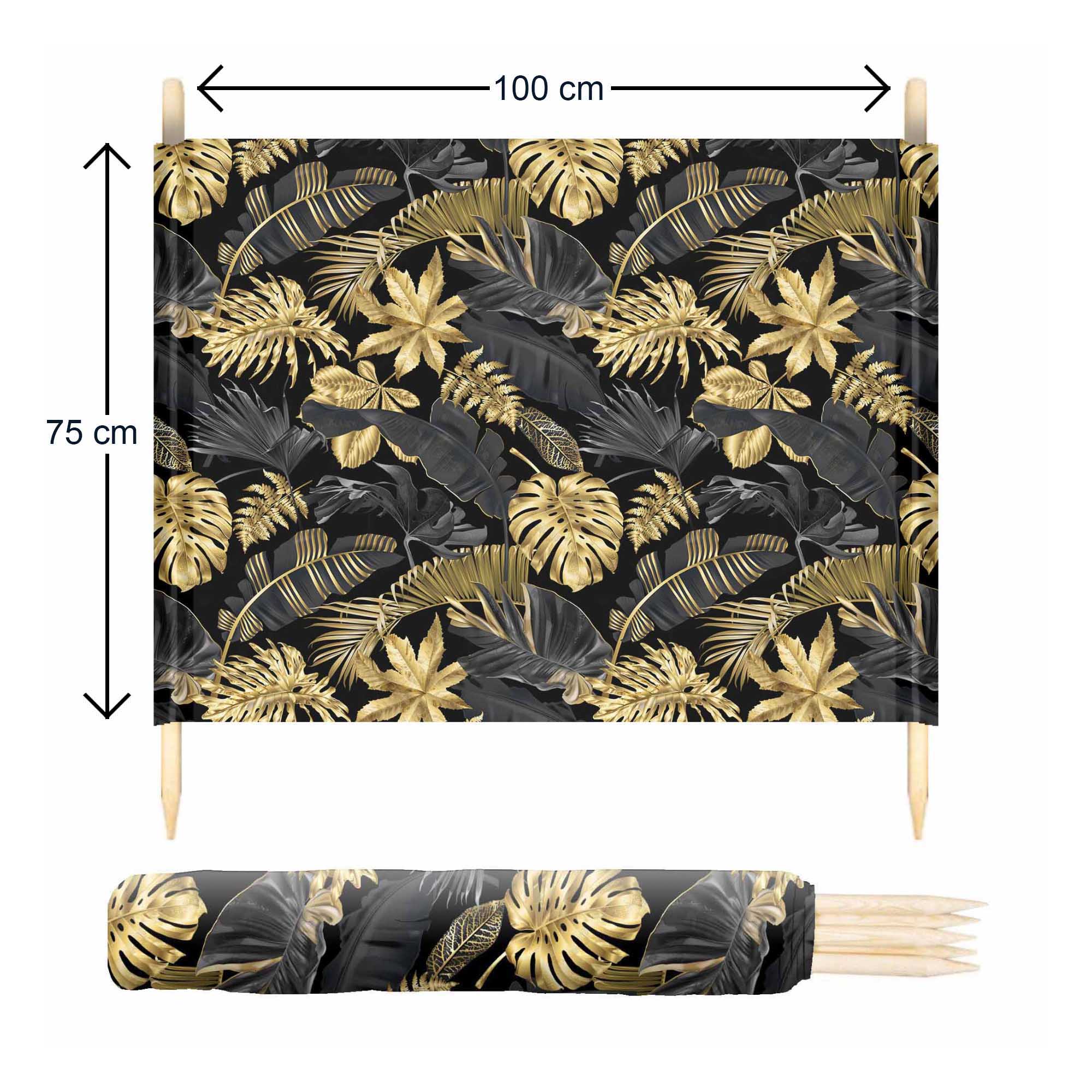 Windschutz am Strand Blattgold