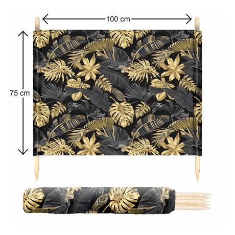 Windschutz am Strand Blattgold