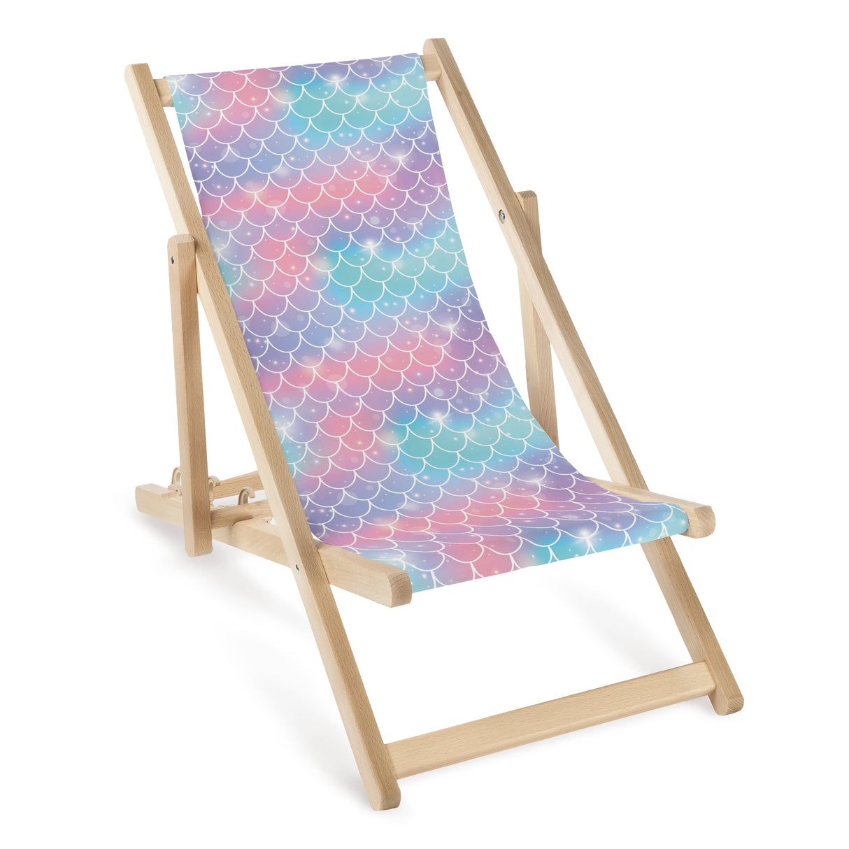Kinderliegestuhl aus Holz Meerjungfrau
