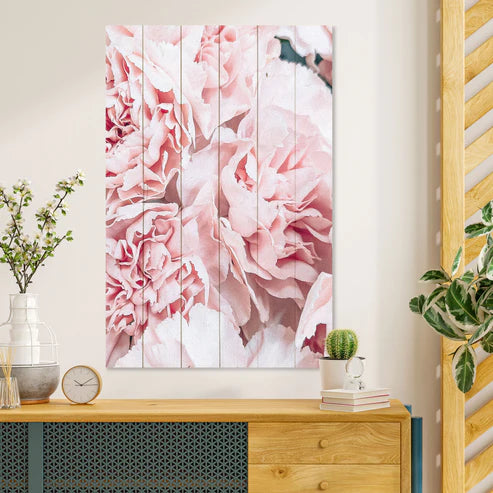 Wanddeko Holz - Peonies