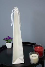 Laminierte Tasche mit Kordelgriff WEISS 300x100x400mm