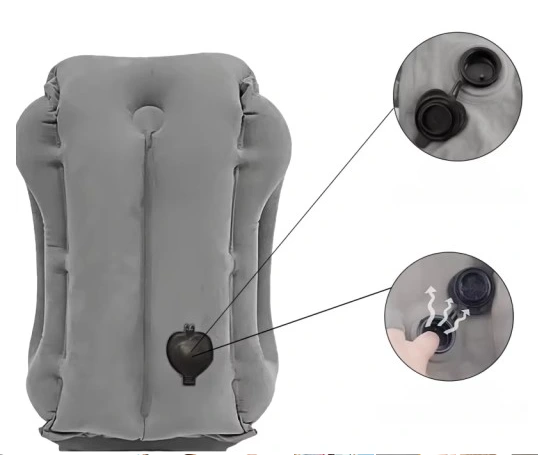 Reisekissen aufblasbar aus Velours