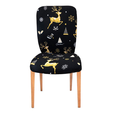 Weihnachtsstuhlbezug Schwarz