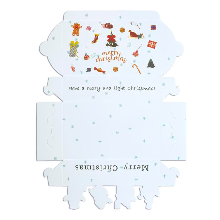 Weihnachtsfaltschachteln mit 3D-Dekorationen 10 St.