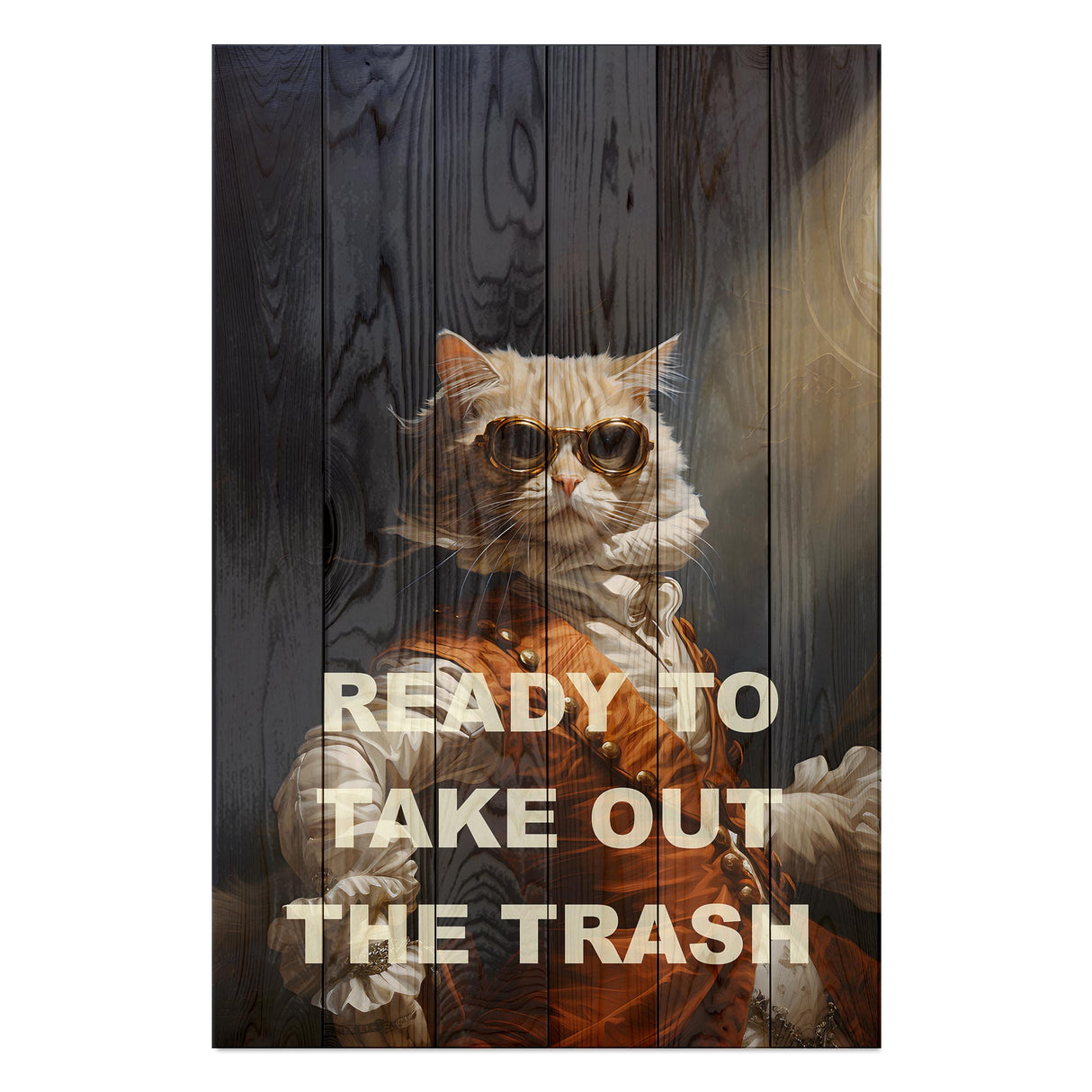 Wanddeko Holz - Ready to take out the trash