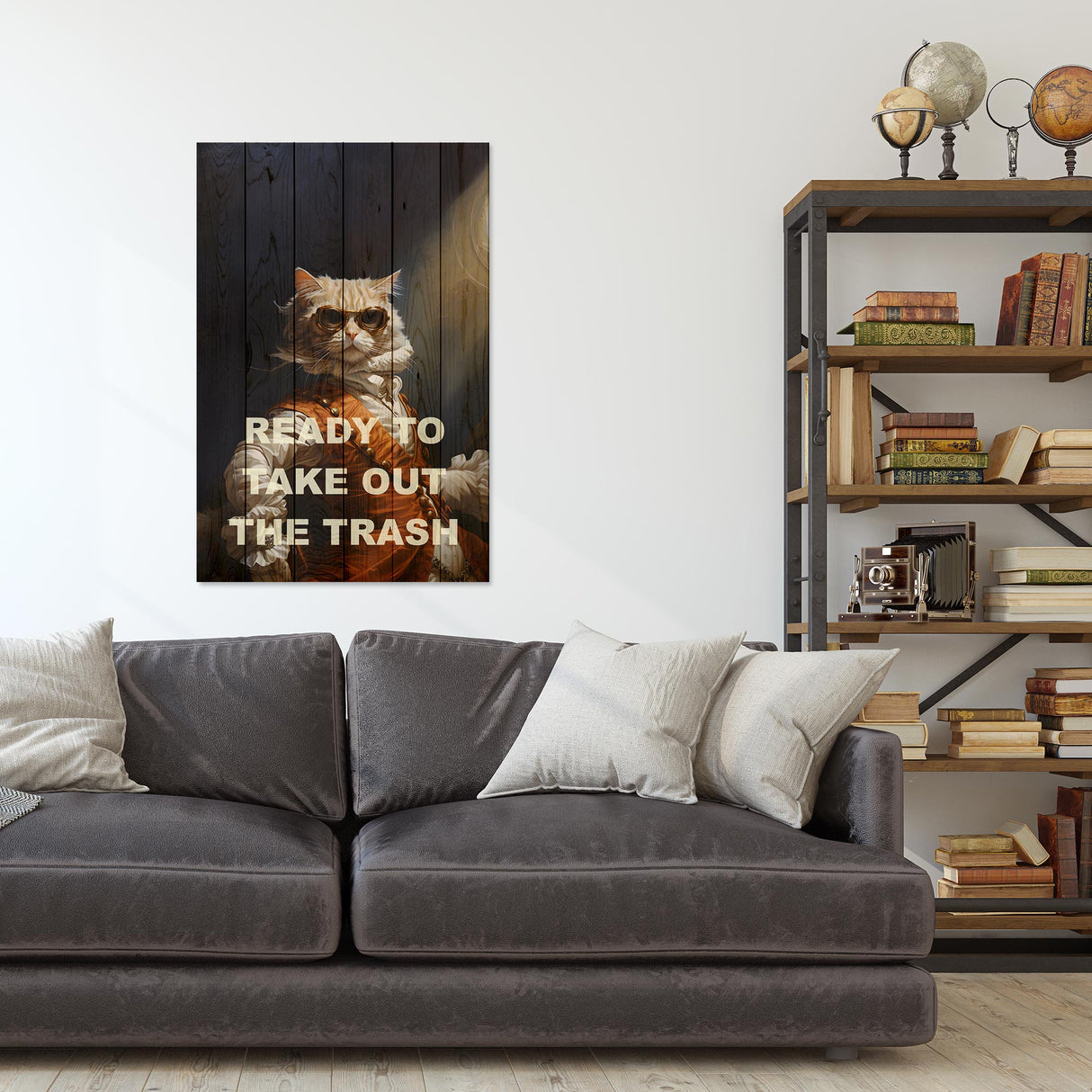 Wanddeko Holz - Ready to take out the trash