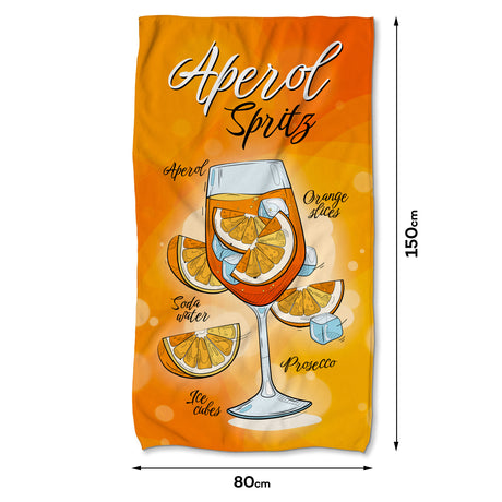 Handtuch aus Mikrofaser APEROL SPRITZ 80x150 cm