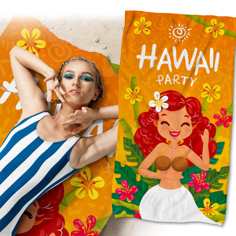 Handtuch aus Mikrofaser HAWAII PARTY 80x150 cm