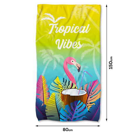 Handtuch aus Mikrofaser Tropical Vibes 80x150 cm