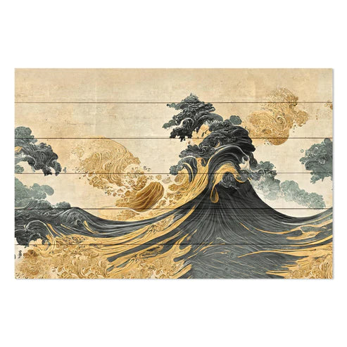 Wanddeko Holz - Rough Waves
