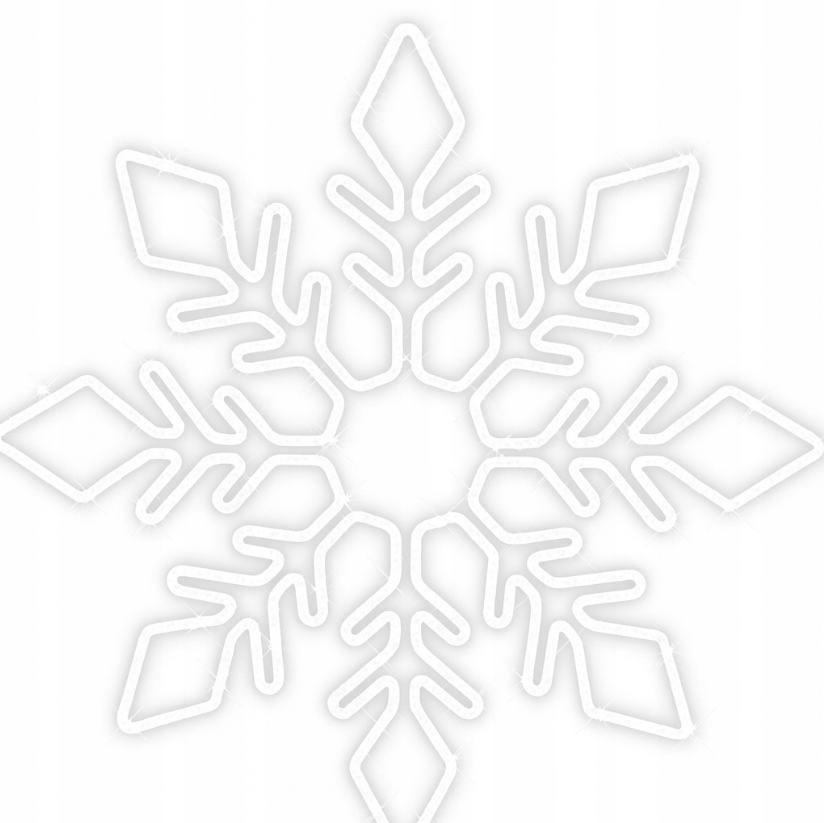 LED Schneeflocke 80cm Leuchtornament Stadtdeko