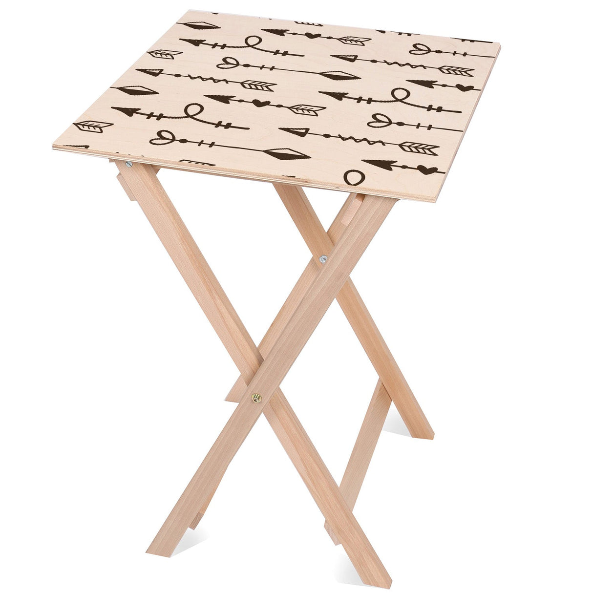 Holztisch Schwarze Pfeile 50x50x70cm