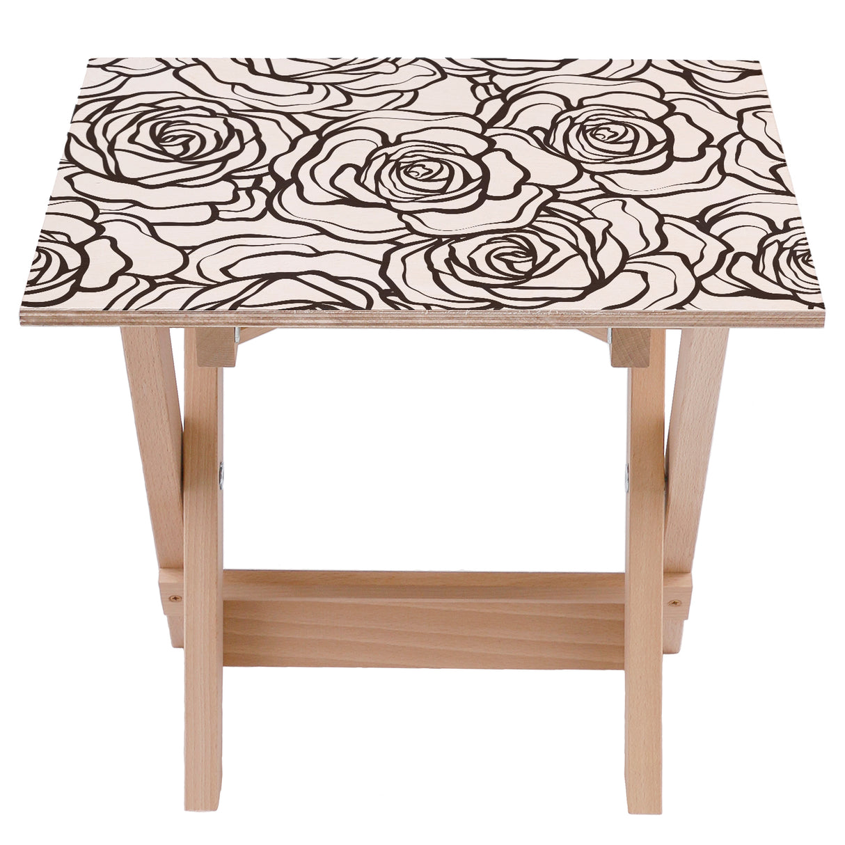 Holztisch Große Rosen 30x40x35cm