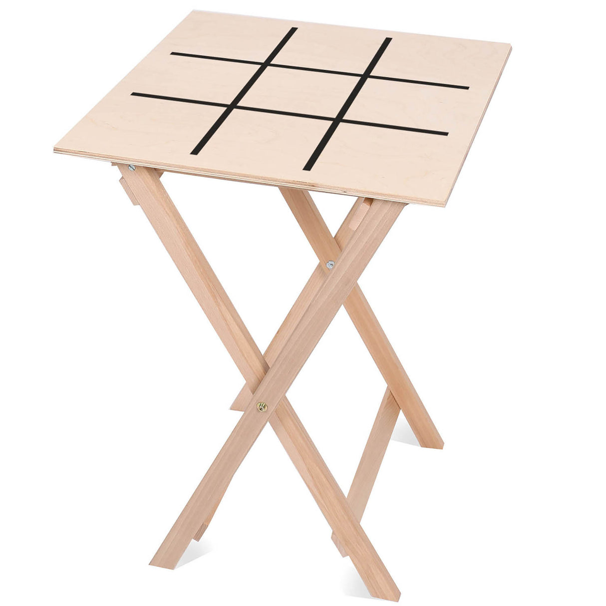 Holztisch Kreis und Kreuz 50x50x70cm