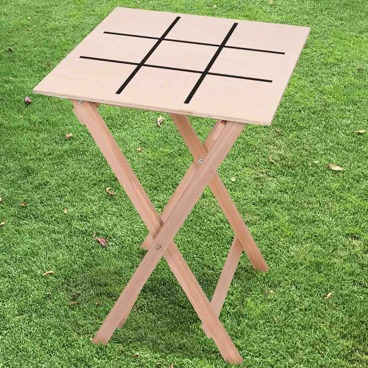 Holztisch Kreis und Kreuz