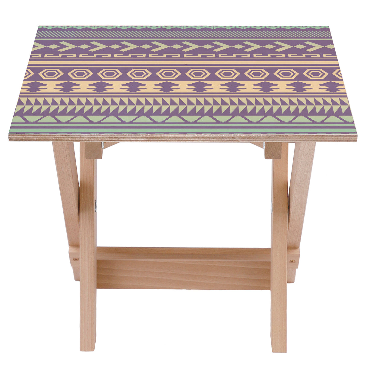 Holztisch Boho-Streifen 30x40x35cm