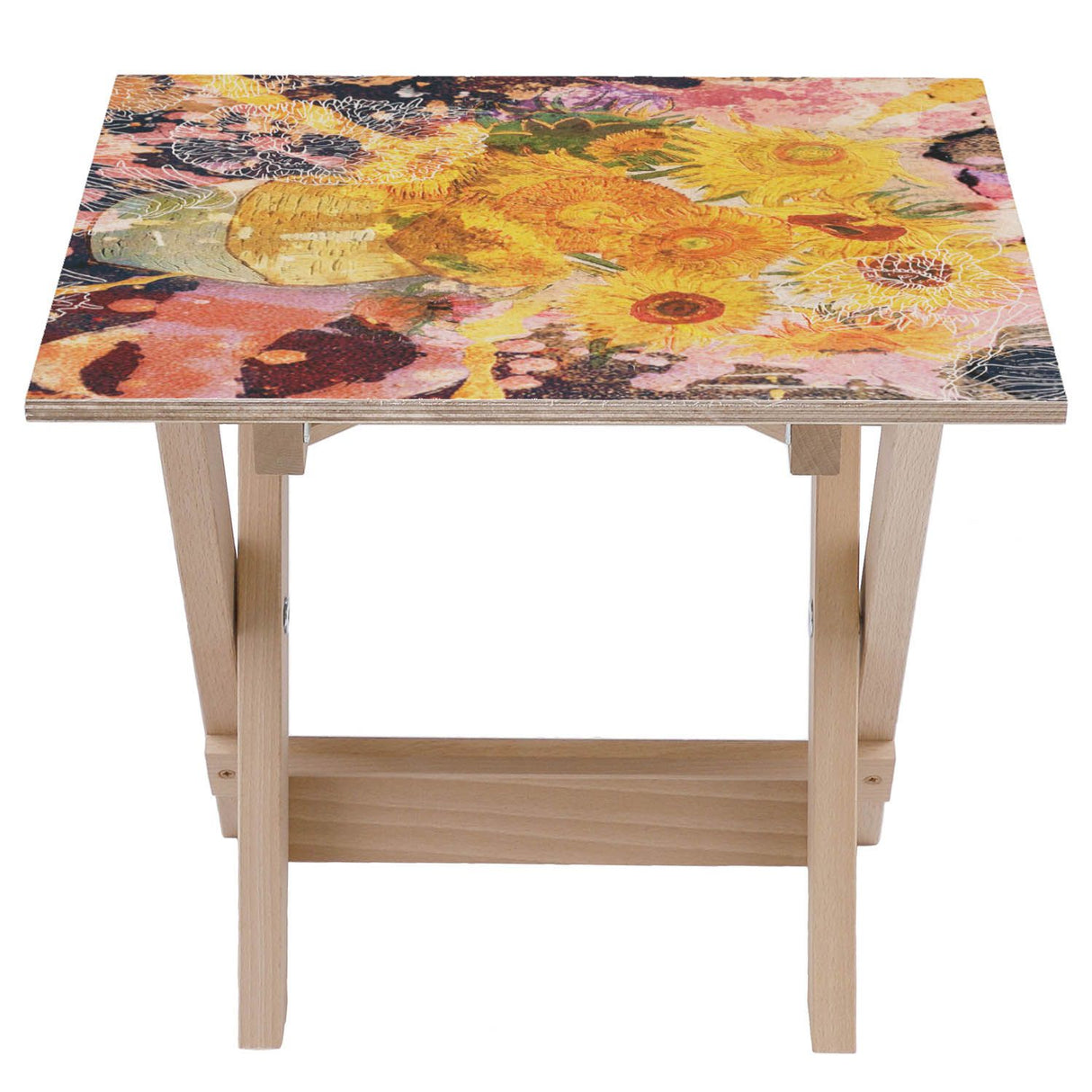 Holztisch Mona Sonnenblumen 30x40x35cm