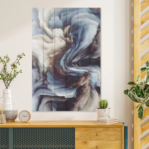 Wanddeko Holz - Swirling Shapes