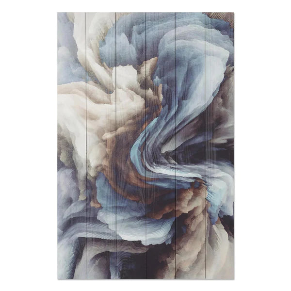 Wanddeko Holz - Swirling Shapes