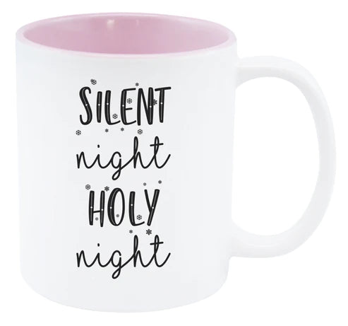 Weihnachtstasse - rosa Silent night