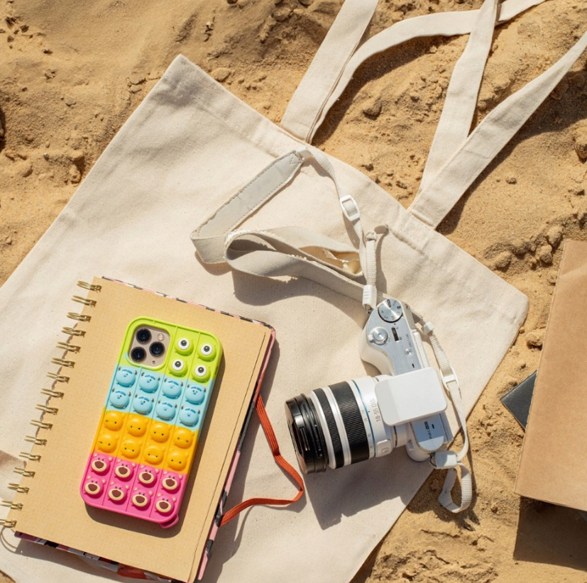 Baumwolltasche Ecru 380x80x420 mm 220 g Boden langer Griff