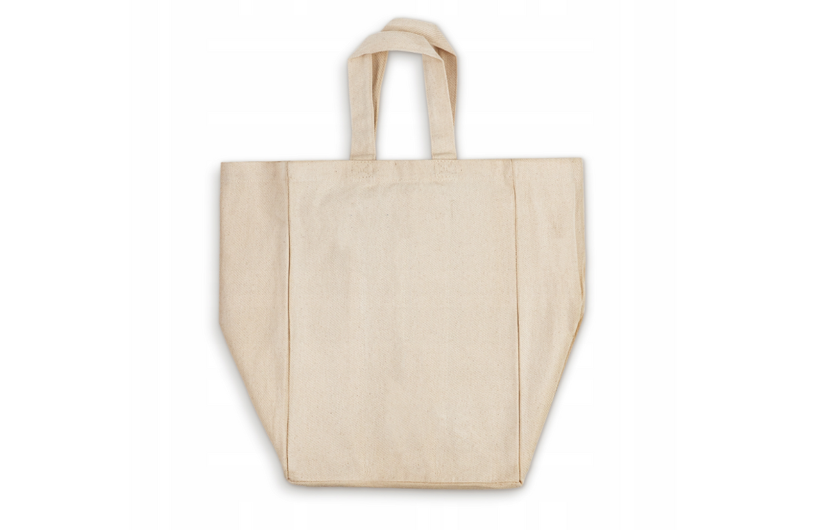 Baumwolltasche Ecru mit Fächern 250x180x180x360 mm 320 g