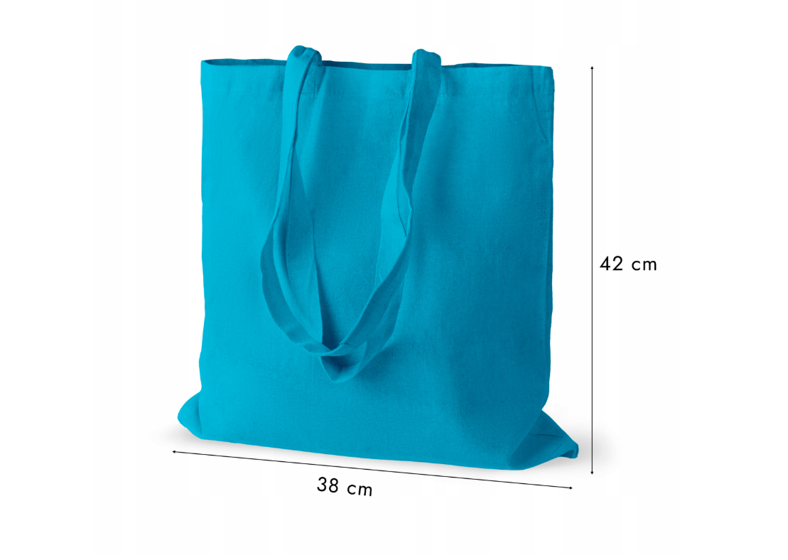Baumwolltasche Hellblau 380x420 mm 140 g