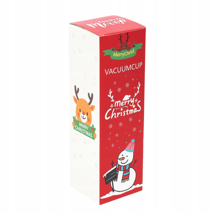 Weihnachtsblauer Rentier-Thermobecher, 500 ml